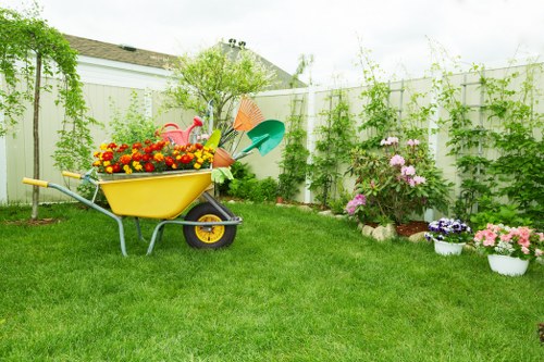 Safe vehicle and pedestrian control on a landscaping site